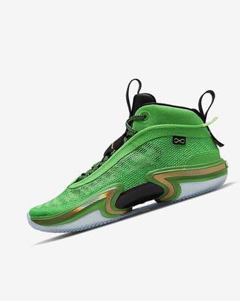 Nike Air Jordan XXXVI Verdes Negros Verdes Claro Metal Dorados | MX 5372